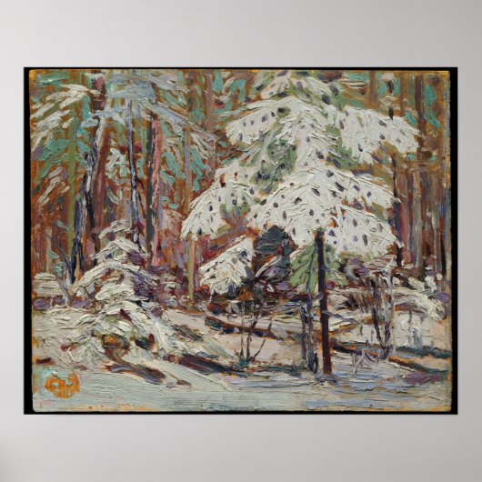 Poster Tom Thomson Neige dans les bois (Devant)
