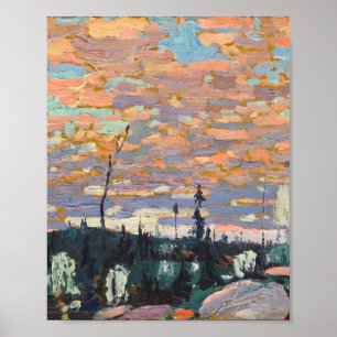 Poster Tom Thomson Peinture Cherries sauvages Terre de l'