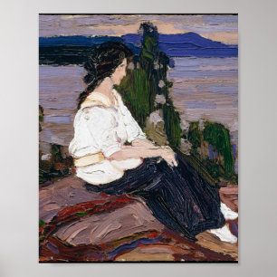 Poster Tom Thomson Peinture Jolie Dame Canadienne Figure