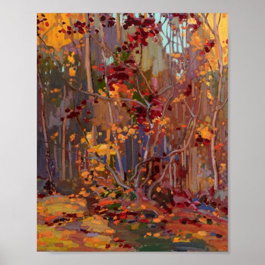 Poster Tom Thomson Peinture Maple Saplings Terre canadien (Devant)
