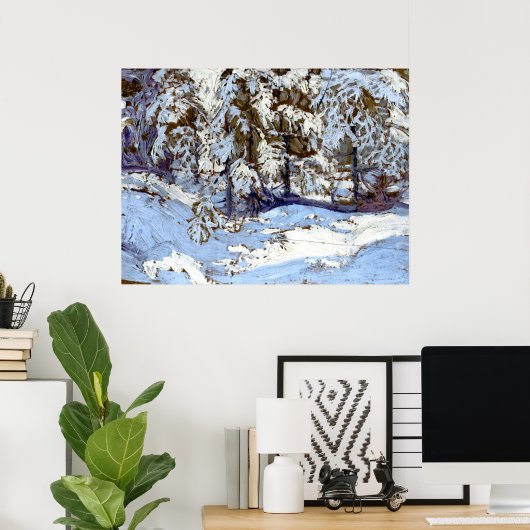 Poster Tom Thomson - Première neige en automne (Bureau à domicile)