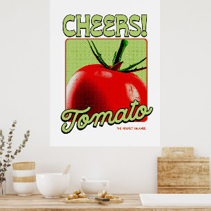 Poster Tomate Rétro Pop Art à la Santé