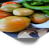 Poster Tomates et Poivrons Verts dans un Panier (Coin)