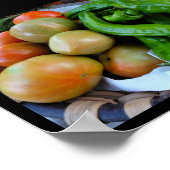 Poster Tomates et Poivrons Verts dans un Panier (Coin)