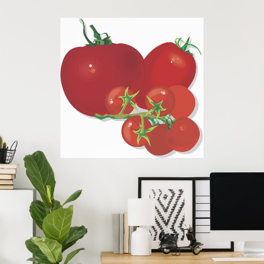 Poster Tomates rouges mûres (Bureau à domicile)
