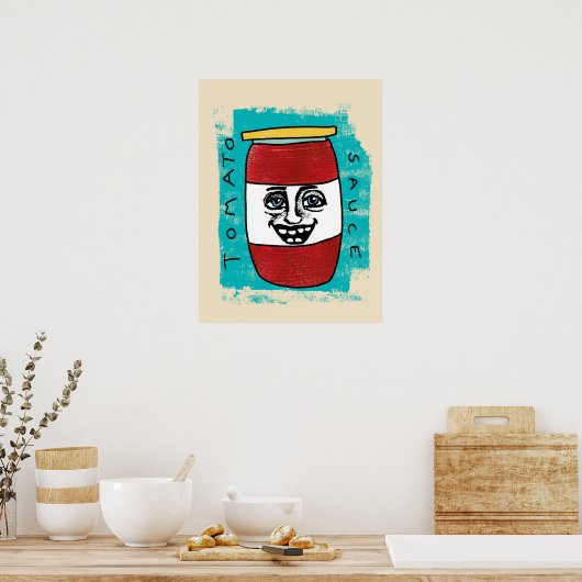 Poster Tomato Sauce Art Mur (Cuisine)