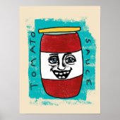 Poster Tomato Sauce Art Mur (Devant)