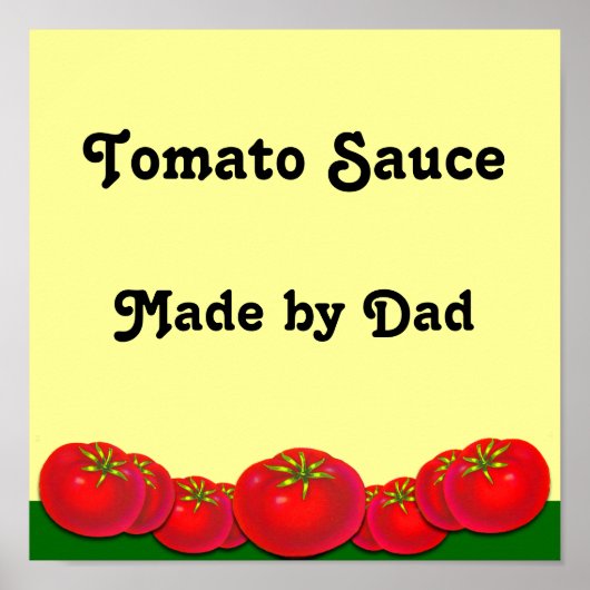 Poster Tomato Sauce Custom Étiquette Art Print (Devant)