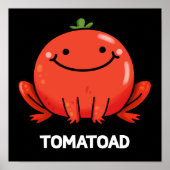 Poster Tomatoad Funny Tomato Toad Pun Dark BG (Devant)