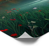 Poster Tombe nocturne au lac (Coin)