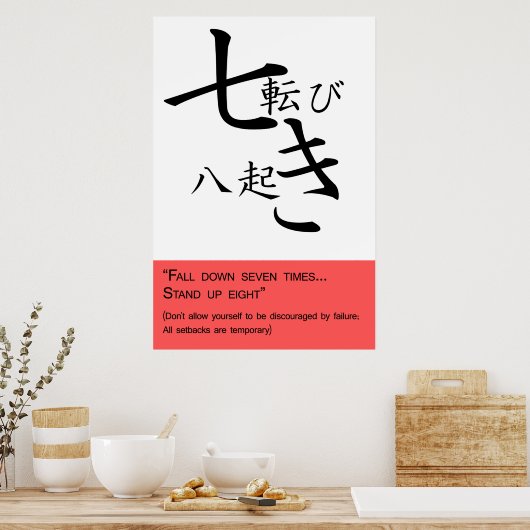 Poster Tombe sept fois... Huit ! (Cuisine)