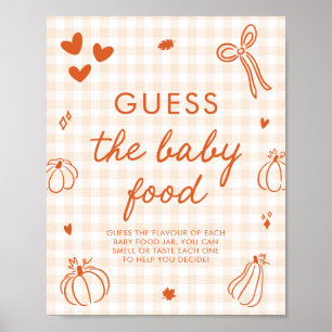 Poster Tombe Un Petit Citrouille Devine le Jeu de Nourrit