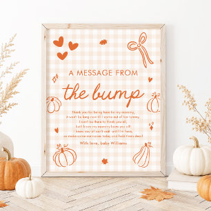 Poster Tombe Un Petit Citrouille Un Message De Bébé Jeu