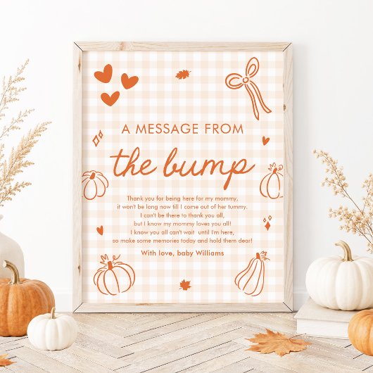 Poster Tombe Un Petit Citrouille Un Message De Bébé Jeu