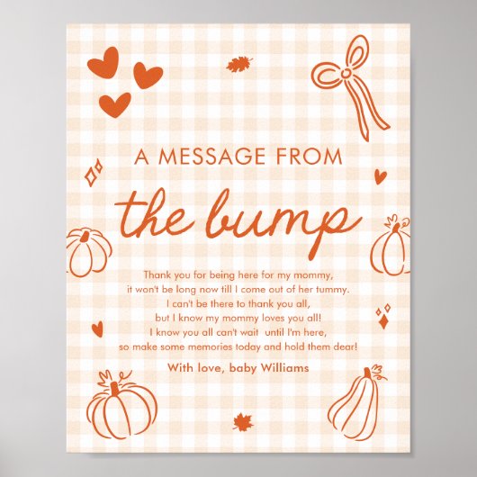 Poster Tombe Un Petit Citrouille Un Message De Bébé Jeu (Devant)