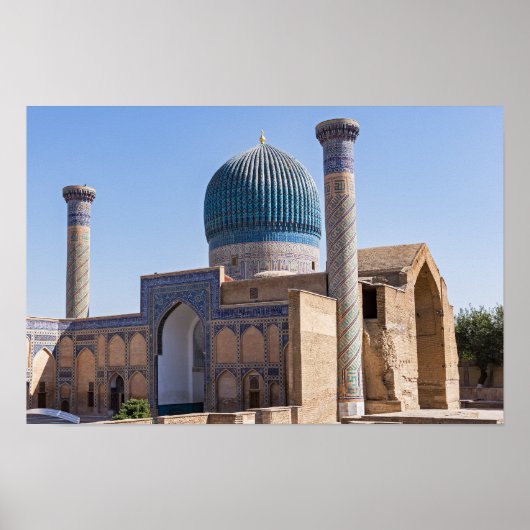 Poster Tombeau d'Amir Timur - Samarkand, Ouzbékistan (Devant)