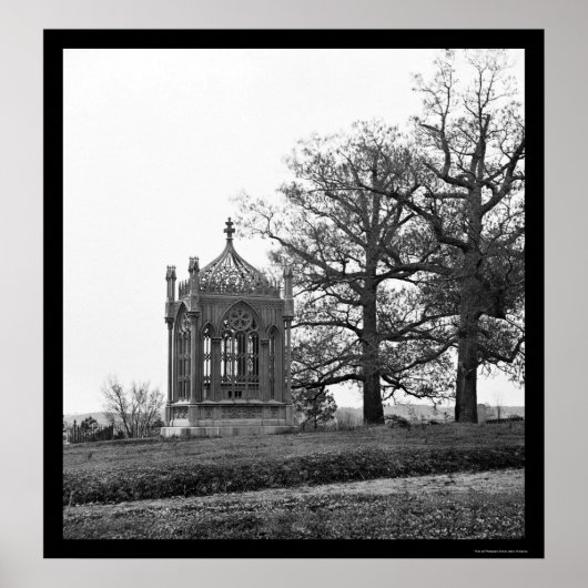 Poster Tombeau du président James Monroe à Richmond 1865 (Devant)