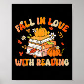 Poster Tomber Amoureux Avec Lecture Livre Citrouille Auto (Devant)