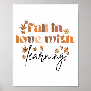 Poster Tomber Amoureux De L'Apprentissage Automne Enseign
