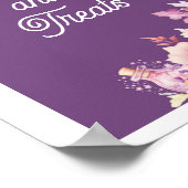 Poster Tomber amoureux violet Halloween Sweets et friandi (Coin)