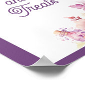 Poster Tomber amoureux violet Halloween Sweets et friandi (Coin)