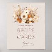 Poster Tomber dans l'amour Boho Floral Fête des mariées R (Devant)