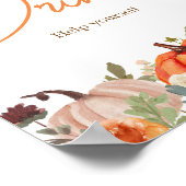 Poster Tomber dans l'amour Citrouille Floral Boissons Bab (Coin)