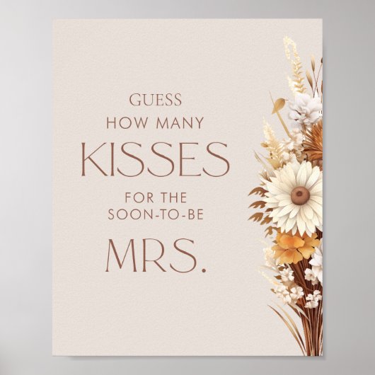 Poster Tomber Dans L'Amour Fête des mariées Florale Combi (Devant)