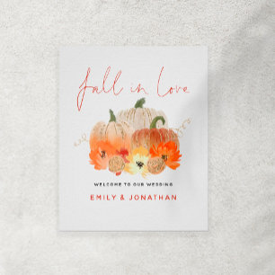 Poster Tomber dans l'amour Glittery Citrouilles Mariage d