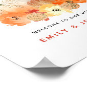 Poster Tomber dans l'amour Glittery Citrouilles Mariage d (Coin)