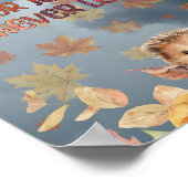 Poster Tomber Pour Jésus Il N'A Jamais Design Feuille (Coin)