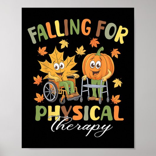 Poster Tomber Pour Physiothérapie Pt Cute Fall Thanksgi (Devant)