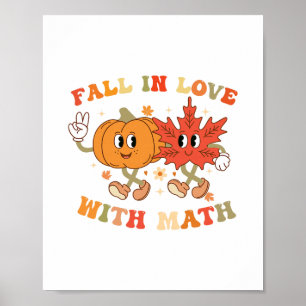 Poster Tombez amoureux des maths Rétro Thanksgiving Ensei