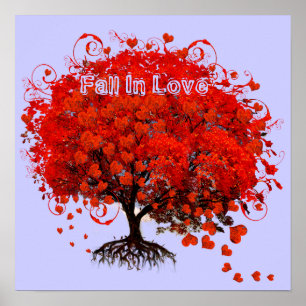 Poster Tombez amoureux Fond de n'importe quelle couleur