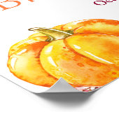 Poster Tombez amoureux Signe de mariage floral d'automne (Coin)