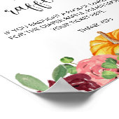 Poster tombole citrouille à fleurs de Bourgogne (Coin)