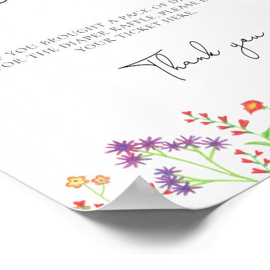 Poster tombole fleur sauvage (Coin)