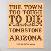Poster Tombstone Arizona (Devant)