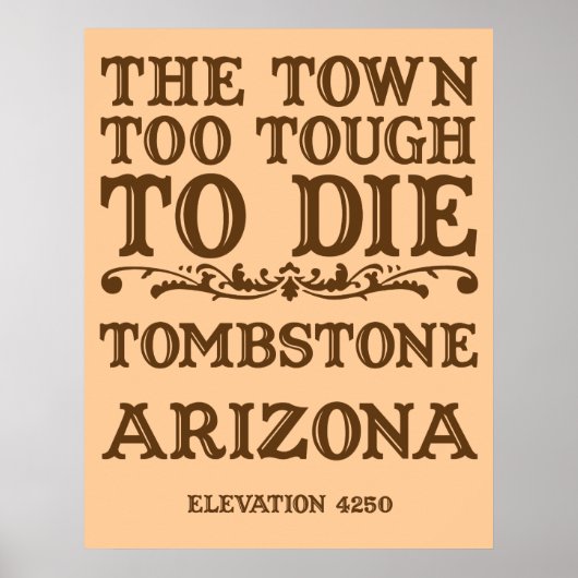 Poster Tombstone Arizona (Devant)