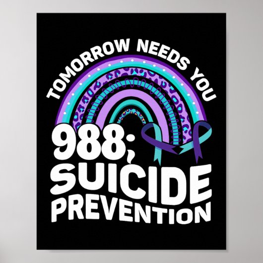 Poster Tomorrow Needs You 988 Journée de sensibilisation  (Devant)
