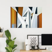 Poster Ton géométrique (Bureau à domicile)