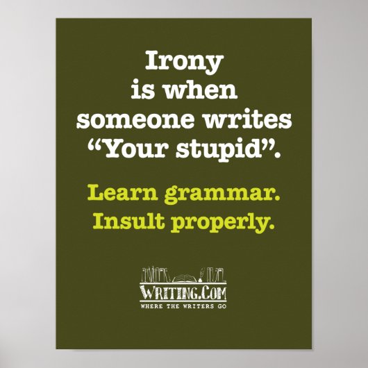 Poster "Ton imbécile" (Devant)