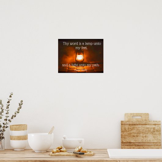Poster Ton mot est une lampe à mes pieds Inspirationnel (Cuisine)