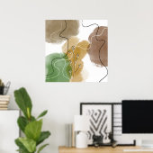 Poster Tonalité de la Terre d'extraction botanique (Bureau à domicile)