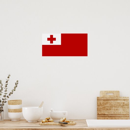 Poster Tonga - Drapeau Tongan (Cuisine)