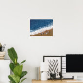 Poster Tongs sur le sable de la plage (Bureau à domicile)