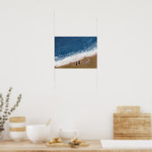 Poster Tongs sur le sable de la plage (Cuisine)
