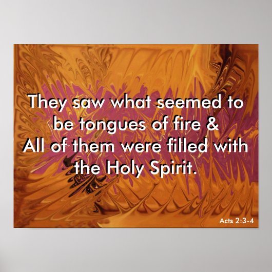 Poster Tongues de feu - Ombre Versée (Devant)