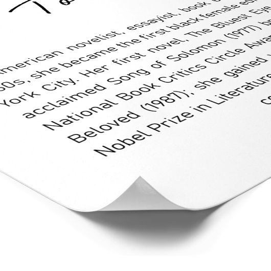 Poster Toni Morrison (Coin)