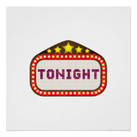 Tonight movie Theatre Marquee
